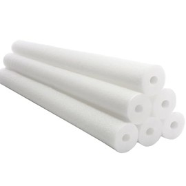 Chochkees White Pool Noodles Swimming Hollow Core Foam Tube, Floating Thick Noodles for Floating, Pool Accessories, 52" (12-Pack)