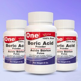 Arymar 100% Pure Boric Powder Granulated, Multi-Purpose Cleaner 8 fl oz (3-Pack)