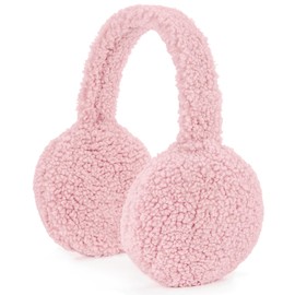 YeyeCyrilze Women's Earmuffs, Winter Ear Warmers, Ear Warmers for Cold Protection and Outdoor Earmuffs, Foldable, pink