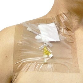 PICC Line Shower Bandage Protector Shield, Waterproof Transparent Film Wound Dressing Barrier, 7 Pcs (7"x7")