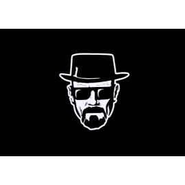 Unbranded Walter White Heisenberg WHITE vinyl decal for car window weatherproof 3.8 x 3.5"