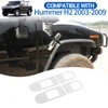 Compatible with Hummer H2 2003-2009 Hood Latch Base Covers, Stainless