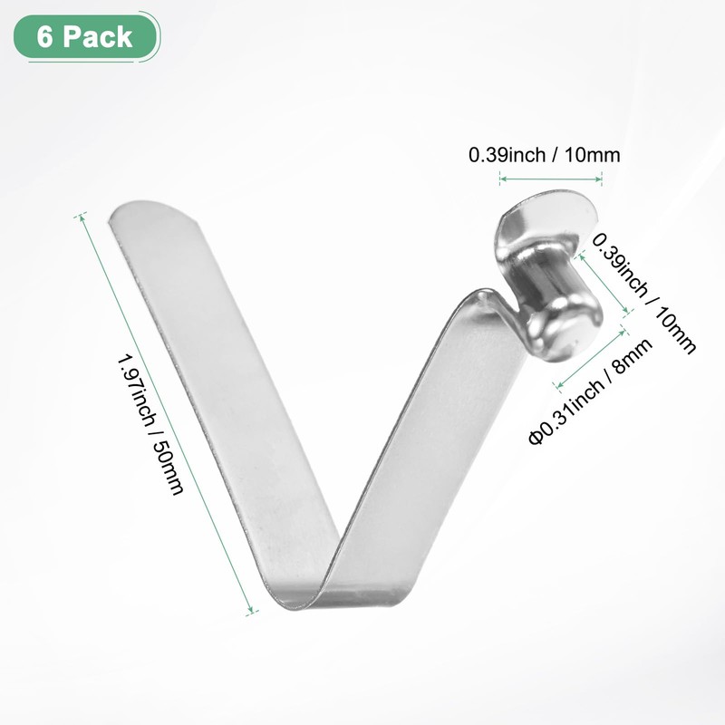 M METERXITY 6-Pack Kayak Paddle Snap 8mmx50mm Single Pin V