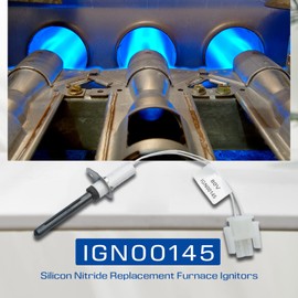 IGN00145 Furnace Ignitors with male plug 80 Volt Silicon Nitride Replacement Furnace Igniters Upgraded Compatible with Trane IGN145, Hot Surface Ignitors with Mounting screws kit