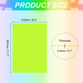 PATIKIL 11.7 x 8.3 Inch A4 Size Correction Gel Light Filter, 5 Pack Color Transistent Film, PVC Color Overlay Writing Sheet for Reading, Video Shooting, DIY Crafts, Light Yellow