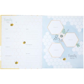 C.R. Gibson Sweet as Can Bee First 5 Years Gender Neutral Baby Memory Book, 8.75" W x 11.3" L with 48 Guided Pages, Multicolor