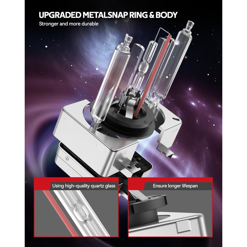 Torchbeam D3S HID Bulbs, Xenon 6000K 35W HID Bulb with