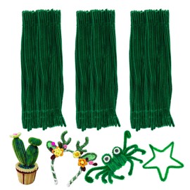 Green Pipe Cleaners Craft Bulk,Limpia Pipas,Art Supplies,200 Pieces Chenille Stem,Pipe Cleaner Set for DIY Arts Crafts Decorations,Flowers Decor,Kids Crafts,Christmas Gifts Toys for Ages 5-7,Pipes
