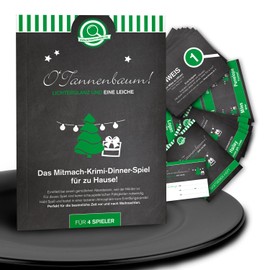 Mitmach-krimi - O Christmas Tree! Light Shine and a Corpse - Crime Dinner Game for Home for 4 People - Winter - Christmas Crime Dinner