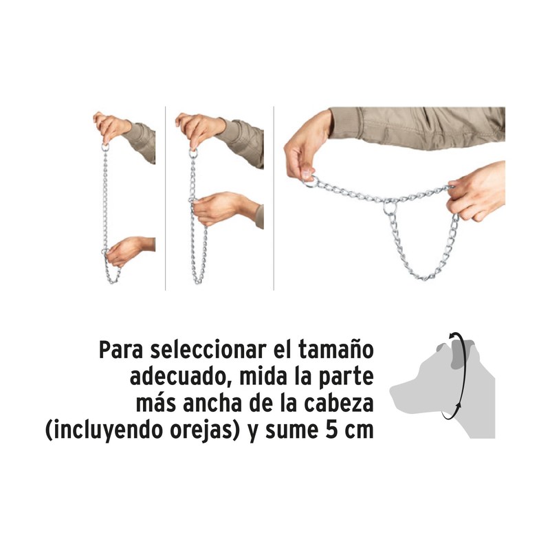 Fiero CACA-40, Collar de entrenamiento para perro 60 cm eslabón