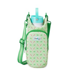 Swig Life Water Bottle Sling Bag, Water Bottle Holder with Adjustable Strap, Carrier Bag with Zippered Phone Pocket, Holds 36oz (Tee Time)