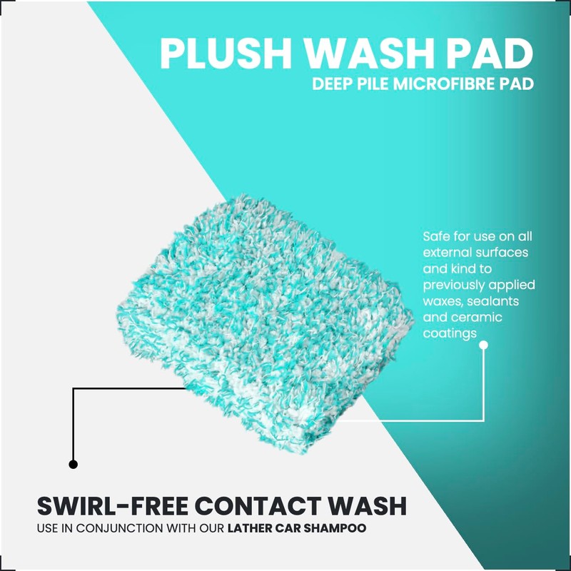 Auto Finesse Plush Microfibre Wash Pad - Extra Thick, Swirl-Free
