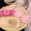 Kenjudess 3pcs Baby Girl Flower Nylon Headbands Soft Stretchy Donut