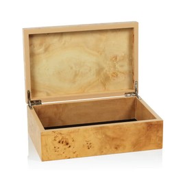Zodax Leiden Burl Wood Design Decorative Box (Large 10")