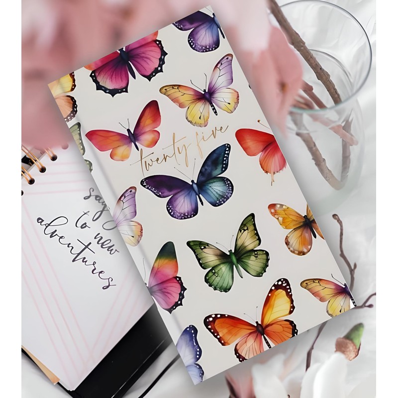 2025 Diary Slim Week to View Fashion soft padded hardback