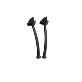 2 Pcs Scrub Brush with Handle 11'' Dish Scrubber Brush Kitchen Sink Brush Black Long Handle Dish Cleaning Brush for Kitchen Dishes Pot Sink Cleaning,Black