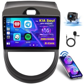 [4G+64G] Inefala for Kia Soul 2010-2013 Android Car Radio Stereo with Wireless Carplay Android Auto, 9 Inch HD Touchscreen with WiFi GPS BT5.0 32EQ FM/RDS SWC Backup Camera MIC
