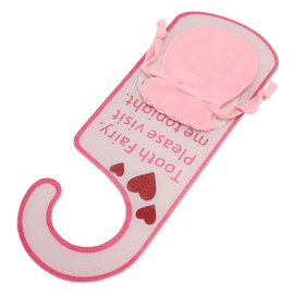 Tooth Fairy Money Holder Made of Meaningful Acrylic with Lovely Sweet Colors Tooth Fairy Door Hanger Bag Never Fade for Kids with Tooth Loss (Roseate)