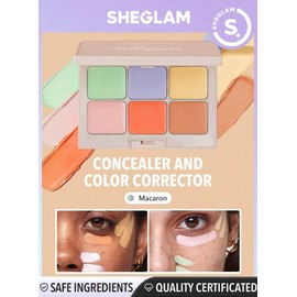 SHEGLAM Multifix Concealer & Color Collector, 6 Colors, Full Coverage, Cream, Brightening, Full Coverage, Lightweight, Multi-Purpose, Skin Tone Control