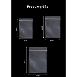 Ziplock Bags Resealable Set, 3 Sizes, Small Zip Bags, Ziplock Bags, Transparent PE Poly Bags, Clear Plastic Bags, Ziplock Bags, Pack of 600