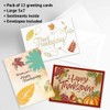 Faith Thanksgiving Greeting Cards Set - Themed Religious Holiday Card