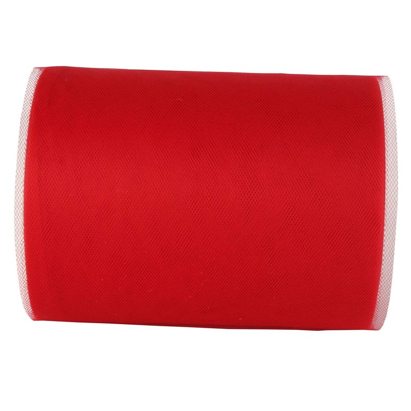 Bobina de tul rojo de 6 pulgadas x 100 yardas