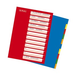 Herlitz Ring Binder File A4 Set of 10 Polypropylene Europunched 1-20