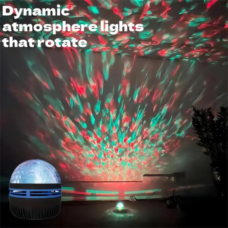 Multifunctional Water Ripple LED Night Light, USB Plug & Remote
