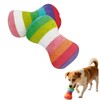 Tiosen 2Pcs Dog Plush Vocal Toy, Bone Shape, Pet Chewing