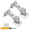 Jiaxitek 2-Pack Hidden Hinges - 170 Degree Soft Close,Hydraulic Adjustable