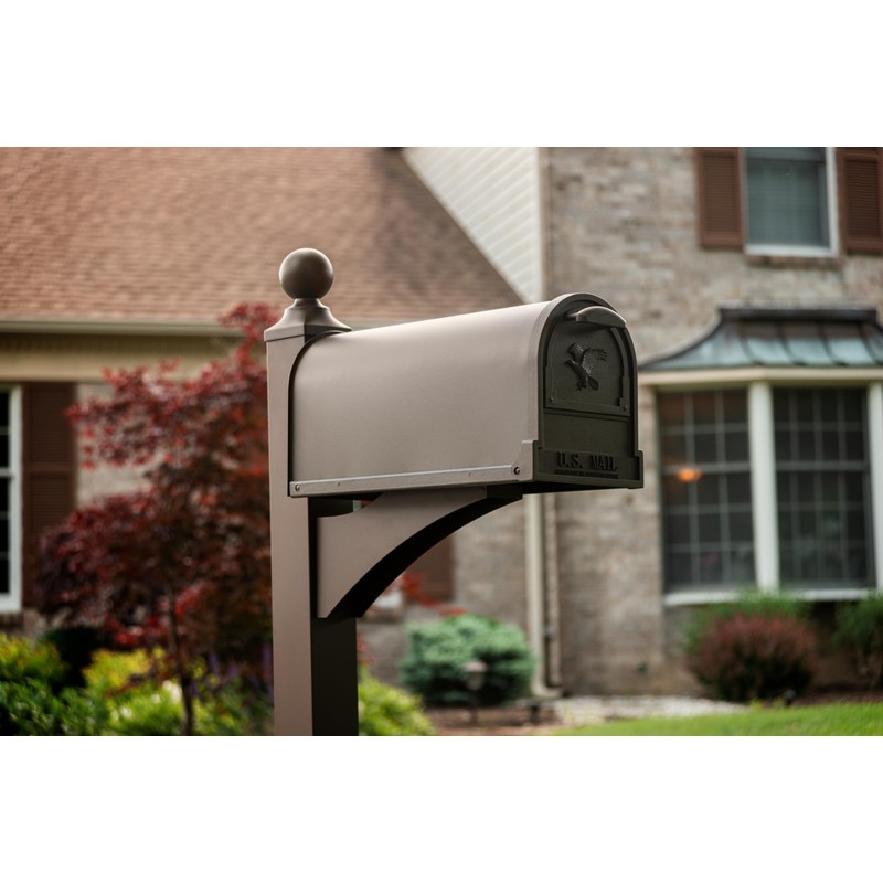 Architectural Mailboxes Landover Aluminum Mailbox Post, Venetian Bronze