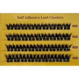 Pre Bond Lash Clusters, Self-Adhesive, Glue Free, No Irritation, 12-16mm (11-02)