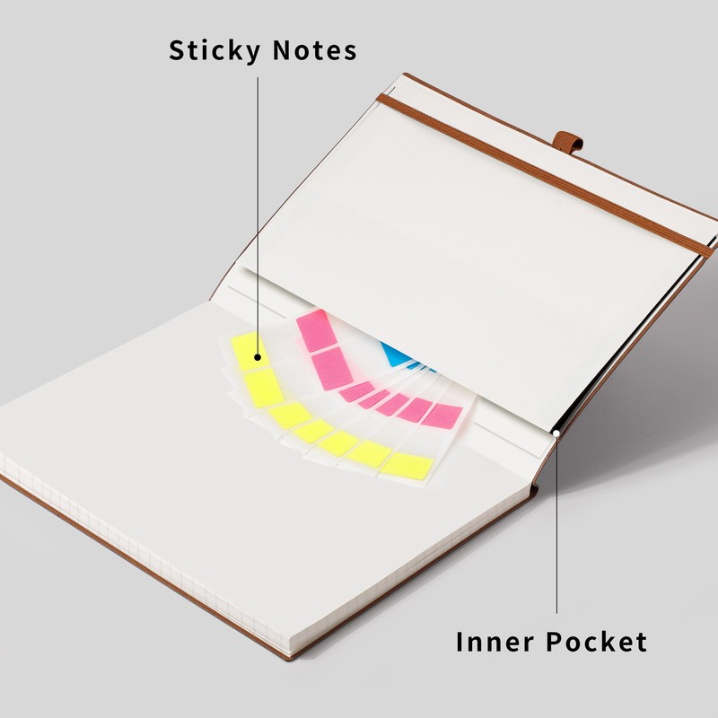 RETTACY Notebook Lined A4, Lightweight Journal Diary with 96 Numbered