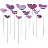 12 Garden Flying Butterfly Stake, Purple Decorative Garden Stakes