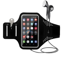 Funda para teléfono con brazalete deportivo universal,Brazalete del teléfono celular con Pantalla táctil,resistente al agua,cinta reflectante,función ajustable,compatible con el cualquier teléfono que tiene una pantalla de hasta 6.5 '', adecuado para cor