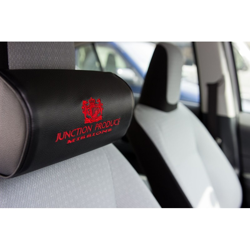 フジヤマ JUNCTION PRODUCE MISSIONS ネックパッド 刺繍ロゴ入り ブラックxレッド GM214714