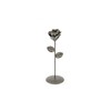 Wrought Iron Eternal Rose with Base - Hand Forged (Black)