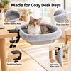 Cat Desk Bed for Indoor Cats – Folding Desk-Mounted Hammock