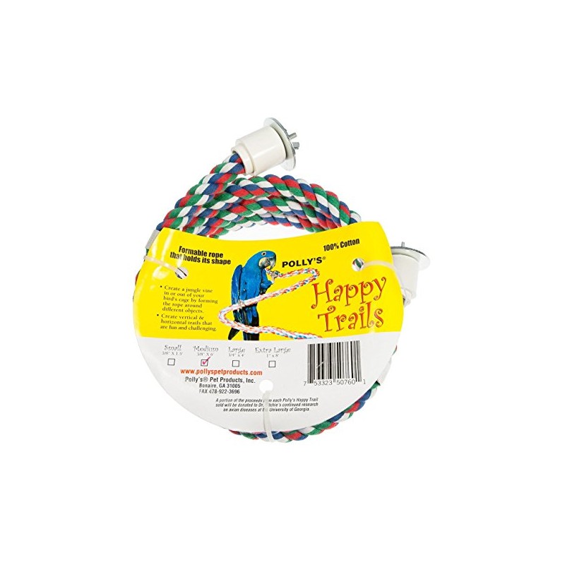 Polly's Happy Trails Bird Perch, Medium