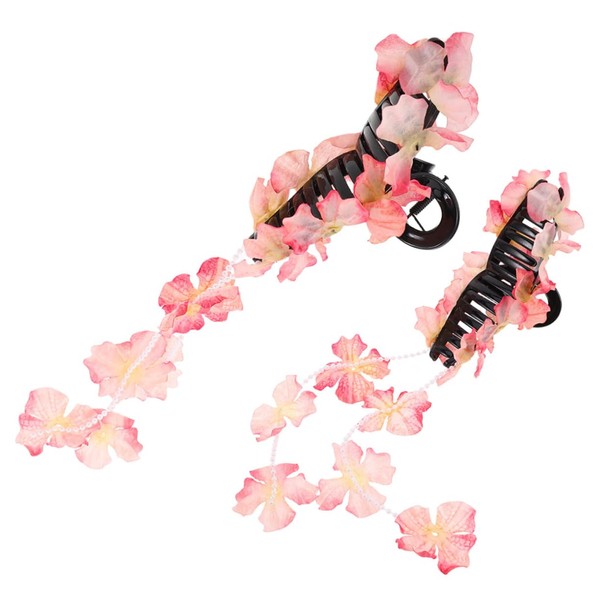 minkissy 2pcs Floral Claw Clip Elegant Hydrangea Design Hair Accessories