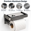 Self-Adhesive Toilet Paper Holder – No-Drill Aluminum Wall-Mounted Tissue Roll