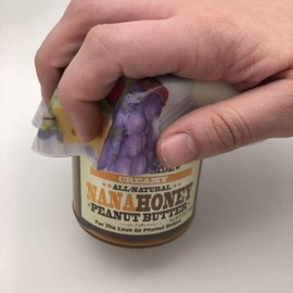 Andreas Silicone Jar Opener, Chef – 6.25" Non-Slip Lid Gripper & Garlic Peeler, Dishwasher Safe, Multi-Use, Durable Silicone & Fabric, Made in the USA, JO-GGCF