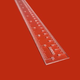 Regla de acrilico para zurdos de 30 cm 12 pulgadas