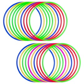 lifactlab. Ring Tosses, Throws, Festivals, Festivals, Parties, Camping, Assorted Colors, 7.9 inches (20 cm), Set of 20
