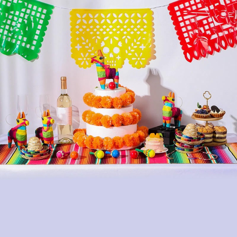 Libima 54 Pcs Mexican Decor Fiesta Decorations Include 12 Mini