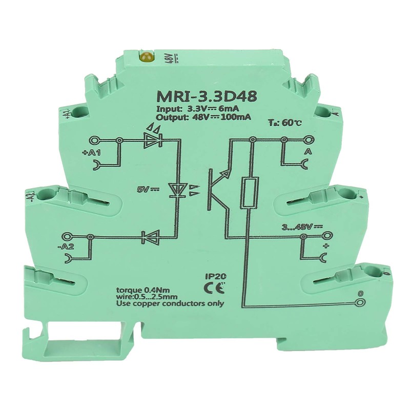 MRI-3.3D48 DC Optocoupler PLC Relay, 3.3 VDC Output 3-48 VDC