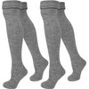 normani 2 Pairs of Overknees Ribbed Knit with Envelope Colour