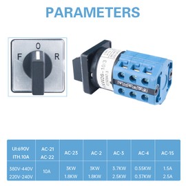 YIDOFENG Light Milling Machine Switch,Mini Lathe Accessories Part Motor Forward Off Reverse Switching for CJ-0618 Lathe Parts