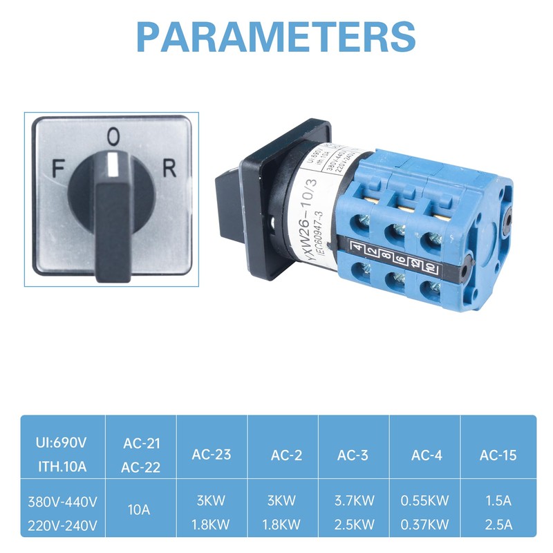 YIDOFENG Light Milling Machine Switch,Mini Lathe Accessories Part Motor Forward