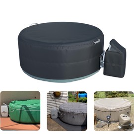 XCZ hot tub Cover, with Pump Cover. Suitable for a 77-inch Round hot tub, Insulated/dust-Proof/Water-Proof/Sun-Proof. Black